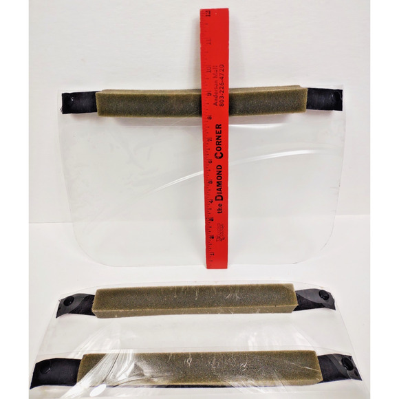 CLEAR FACE SHIELD Medical Facemask Eye Protector PPE Foam Band 3 Pk USA Shipper - Picture 7 of 7